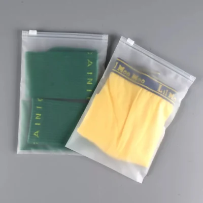 En gros personnalisé enfant preuve givré PE curseur fermeture à glissière poly sac en plastique T-Shirt fermeture à glissière vêtements emballage sacs