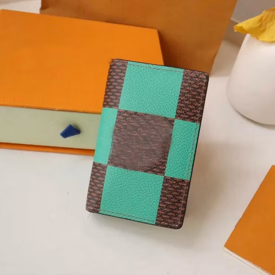 Style classique haut de gamme hommes portefeuille porte-carte de crédit sac à main hommes portefeuilles luxe L estampage vieux fleur sacs à main sacs à main