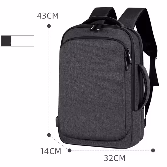 2022 nouveau style sac à dos étanche pour ordinateur portable de voyage d'affaires avec chargeur USB
