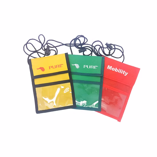 600 Denier Polyester Logo Personnalisé Imprimé Nylon Tissu Conférence ID Carte Porte-Badge Cou Portefeuille pour Salon