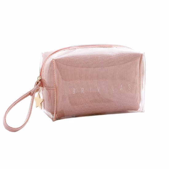 Imperméable à l'eau Lady maquillage sac à main mignon femmes sac cadeau cosmétique holographique clair PVC ou TPU luxe mode voyage coloré Transparent réplique sac cosmétique